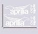 Kit d'autocollants compatibles avec Aprili Pegaso 650 Kit 2 motos Decal Couleur 1225 (010 blanc)