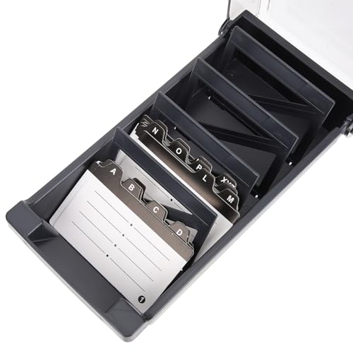 DOITOOL 名刺カードホルダー 大容量コンパクト収納ボックス 仕切り付き整理ケース オフィス 学校 家用 多機能カード収納便利アイテム