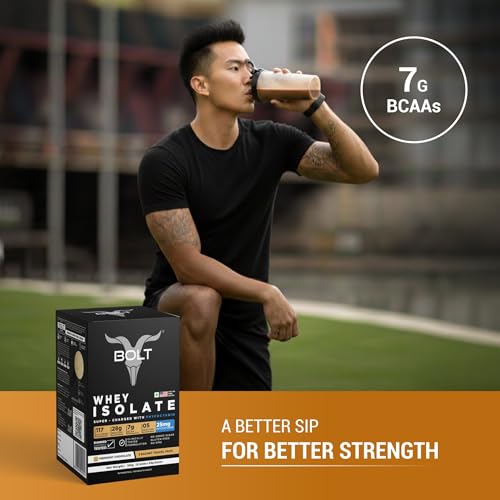 Image of Bolt 100% Whey Protein Isolate Powder | 5 Sachet Travel Pack (5x33g) | Piedmont Chocolate | 28g Protein per Serving | 7g BCAA | Muscle Support & Recovery | No Added Sugar | Gluten-Free | Easy to digest
