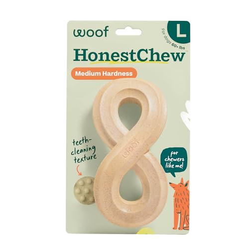 Woof Honestchew Dog Toy Infinity - Long Lasting Dog Chews - Made With Plant-Based Ingredients - Splinter-Resistant - Great For Cane Corsos, Bulldogs, 