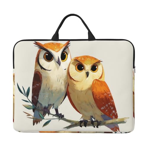 Laptop Case 14 inch Shockproof Carrying Case Cute Owls Laptop Sleeve Computer Bag for Men Women