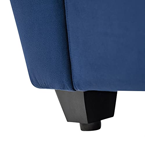 Image of Wakefit Sofa Set | 3 Year Warranty | Sofa 2 Seater, 2 Seater Sofa for Living Room, Wooden Sofa Set, Couch Sofa for Living Room, Sofa for Living Room - Belize(Fabric-Velvet : Blue)