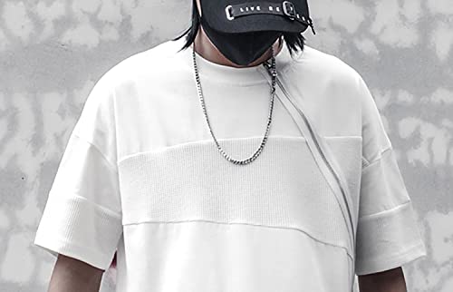 MOKEWEN Men's Cargo Streetwear Punk Short Sleeve T-Shirt Tees3