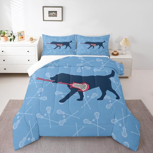 Image of Feelyou Lacrosse Bedding Set Full Size 3Pcs for Girls Boys Kids