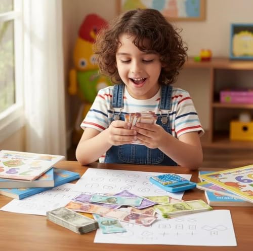 Image of Dummy Playing Money (6 X 100=600 Notes) for Kids Denomination Learning Money 10 | 20 | 50 | 100 | 200 | 500 Artificial Playing Money, Learn Money Skills, Lookalike Dummy Note only for Play Purpose