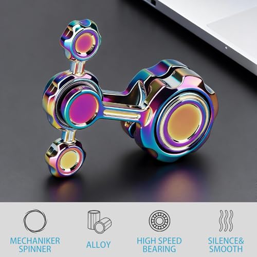 Image of Cool Gravity Fidget Spinner Toy Metal for Kids Adult, Small Gadget Desk Fidget Toy for Stress Relieve Anti Anxiety Boredom, Novelty Swing Fingertip Hand Finger Spinner Gift Classroom Prize Bag Filler