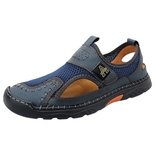 Sandales de sport en maille bleu taille 44 pour homme avec sangle de cheville