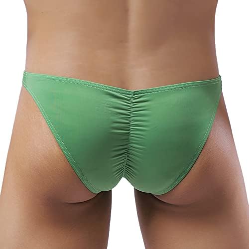Faringoto Men's Underwear Low Waist Ice Silk Men Briefs Translucent Bikini