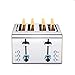 Produktbild Toaster 4-Scheiben-Schwarz Vier Scheiben Toaster Schwarz Toaster-Hochheber Hebel Gebürstet Edelstahl 6 Browning Ebenen Gold