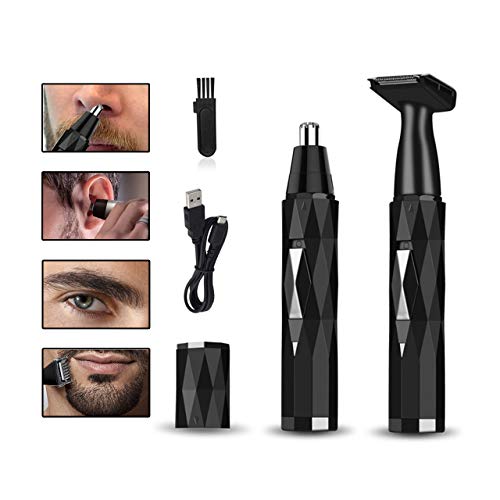 LN LOVE NEST Electric Nose Hair Trimmer Rechargeable Nose Trimmer Ear Hair Trimmer Ear Trimmer Eyebrow Trimmer Nose Hair Scissors Clippers Hair Remover Personal Groomer Nose Hair Trimmer Men (Black 1)