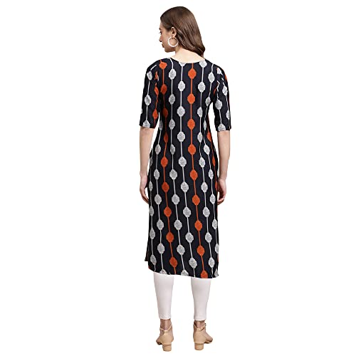 Image of Pinkmint Women's Crepe Digital Print Straight Kurta