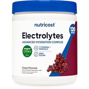 Nutricost Electrolyte Complex Powder (120 Servings, Grape) – Hydration Supplement Drink Mix with Vitamins and Minerals
