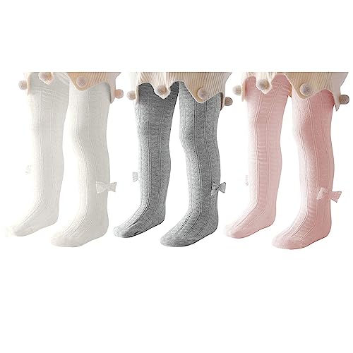LAETBBE Baby Strumpfhosen 3er Pack - Baumwolle Kinderstrumpfhosen Für Mädchen 6 Monate-6 Jahre