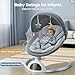 GAEZAP Electric Baby Swing for Infants, Portable Infant Swing with Music Speaker, 5 Swing Speeds, Remote Control, for Indoor Use, Newborn Boys & Girls, White
