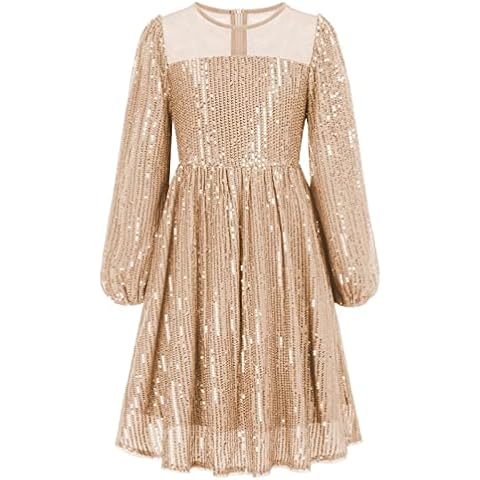 Danna Belle Girls Sequin Dress Gold Cover