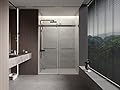 68 to 72 in. W x 76 in. H Double Sliding Frameless Soft-Close Shower Door with Premium 3/8 Inch Thick Tampered Glass and Easy-Cleaning Coating, 22D72BN Brushed Nickel Shower Parts