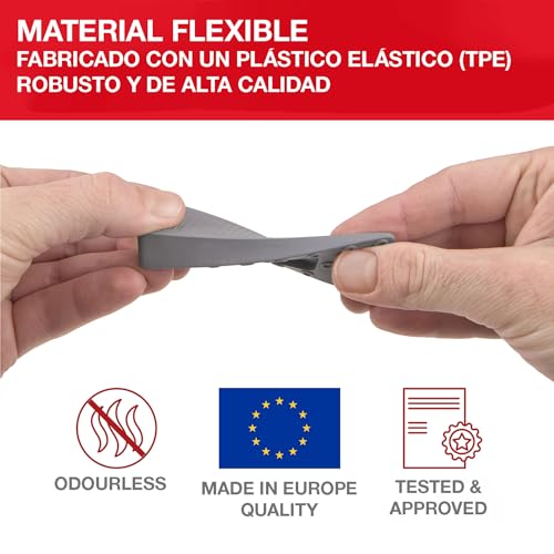 LouMaxx Door Wedge, Set of 3 Door Stopper Floor Grey, Non-Slip Rubber Door Wedge, Door Stopper Wedge, for All Floors - Image 4