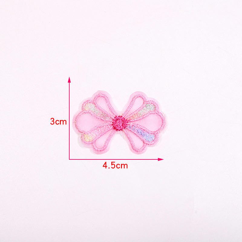 Parches de Bordado Parches Bordados pequeños con Lazo de Gasa Encaje, 4 x 3,5 cm, 50 Unidades, for Planchar, Chinos, for Coser en Ropa, Vaqueros y Chaquetas(White)