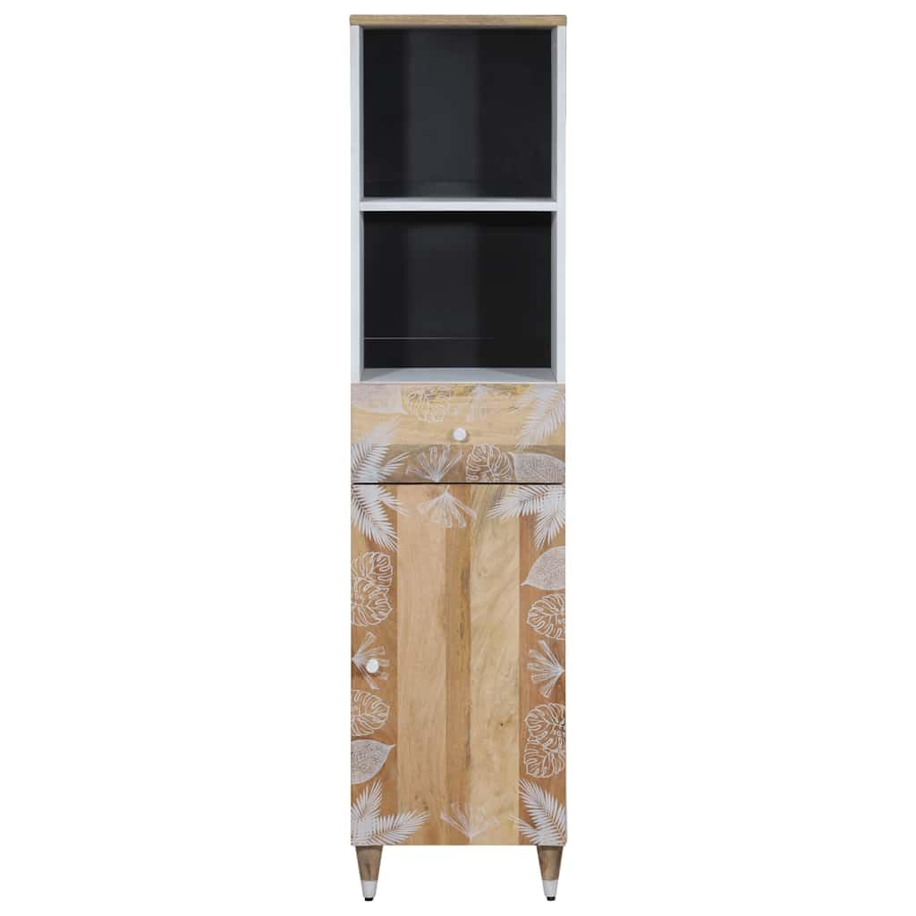 Armoire de salle de bain 38 x 33,5 x 160 cm en bois massif de