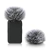 2*Pcs Furry Mic Windscreen for DJI Mic - Mic Wind Muff Suitable for DJI Mic Reduce Wind Noise, Keep Microphone Clean (Grey)