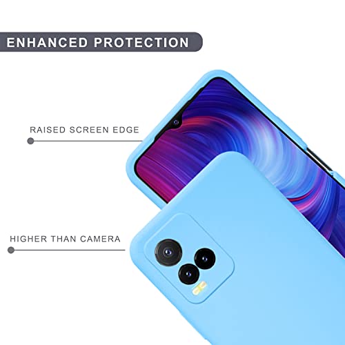 Image of SPRIG Compatible with VIVO Y33s Phone Liquid Silicone Cover Premium Back Cover Drop Tested Shock Proof Mobile Case for Men, Women, Boys and Girls with Camera Protection (Navy Blue)