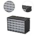 Bothyi Drawer Storage Cabinet Organizer,Garage Organization,Wall Mounted Container Tool Box for Nuts Small Items Beads Makeup, 30 Drawers