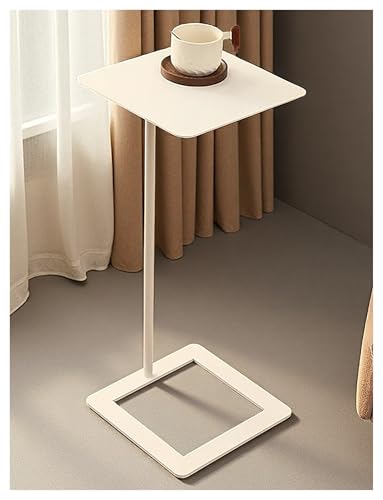 Mesa auxiliar multifuncional con estante de almacenamiento, mesa de acento que ahorra espacio para sala de estar, dormitorio, zona de café y balcón, elegante mesa auxiliar pequeña