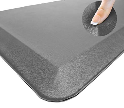 Sky Solutions Oasis Anti Fatigue Mat - Cushioned 3/4 Inch Comfort Floor Mats for Kitchen, Office & Garage - Padded Pad for Office - Non Slip Foam Cushion for Standing Desk (20" x 32", Gray) Sky Solutions Oasis Anti Fatigue Mat - Cushioned 3/4 Inch Comfort Floor Mats for Kitchen, Office & Garage - Padded Pad for Office - Non Slip Foam Cushion for Standing Desk (20" x 32", Gray)