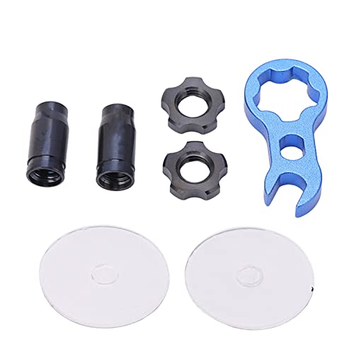 Tapa para válvula de bicicleta de montaña Drfeify, de aleación de titanio, forma compacta, acabado pulido fino, larga vida útil y resistencia a la corrosión (Negro) miniatura 6