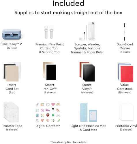 Image of Cricut Joy 2 Essential Bundle + Digital Content. Smart Compact Cutting Machine - perfect for projects like custom cards, simple decals & labels