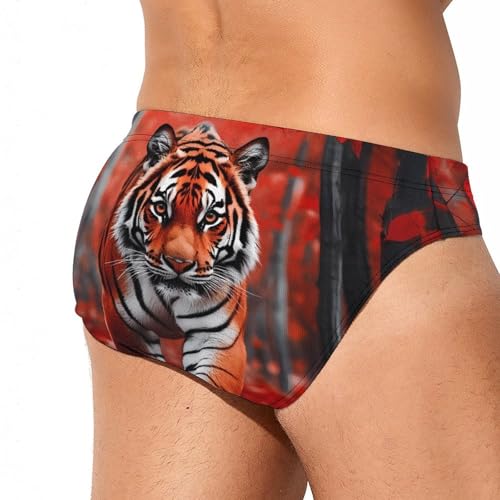 Tiger Men's Swim Trunks Briefs Swimsuit Swimwear Bathing for Underwear Beach4
