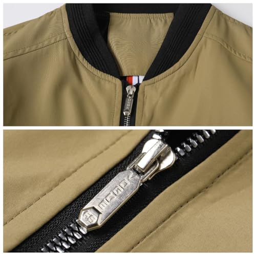 Lavnis Men's Flight Bomber Jacket Lightweight Softshell Coat Sportwear Zipper Windbreaker3