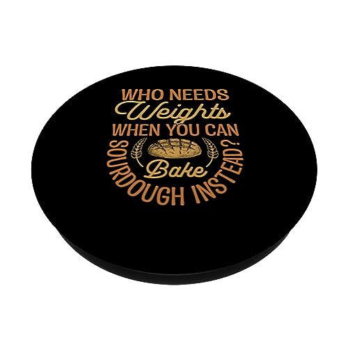 Baking Sourdough Bread Baker PopSockets Swappable PopGrip, Black - Image 2