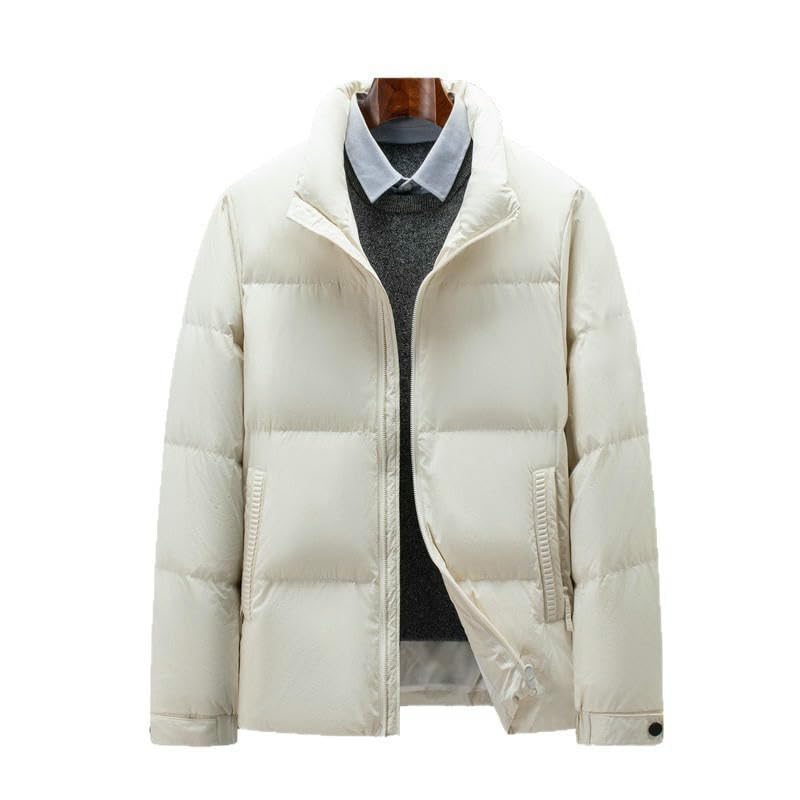 Chaqueta de plumón para hombre abrigo cálido de invierno con cuello alto 3