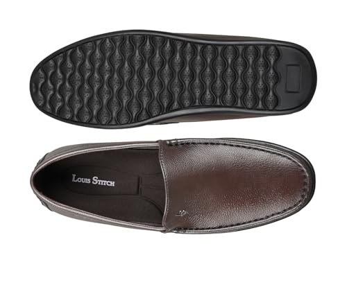 Image of LOUIS STITCH Genuine Leather Formal Shoes for Men | Ultra Lightweight Men's Slip On Solid Formal Loafers | Comfortable for Long Hours | LSPDFLP