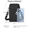 Aucuu Petit Sacoche Telephone Portable Femmes, Sac Téléphone Portable Femme avec Bandoulière Réglable, Oxford Tissu Crossbody Pochette Sacoche Running Armbag pour Téléphone 7''(avec Prise casque), #9 #1