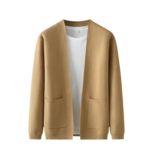 Cardigan en tricot col rond homme gilet boutonné décontracté hiver