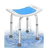 Ayutong シャワーチェア【2024業界新進化！日本理学療法士共同監修】介護椅子 お風呂椅子 介護用 6段階高さ調節 バスチェア アルミ合金製 軽量 丈夫 浴室 椅子 介護 耐荷重150kg ャワークリップと滑り止めマット付き 介護用品 風呂椅子 転倒防止 ベンチ 立ち上がり補助 入浴用品 日本語説明書付き (座面タイプ)