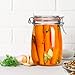 Galssmagic 32 oz Wide Mouth Mason Jars,4 Pack Glass Pickling Jars with Airtight Lids,Air Tight Glass Storage Container for Canning,Pickling,Fermenting