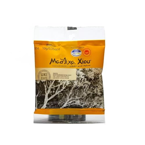 Elma Ελμα Chios Mastic Résine Naturelle Mastic Huile Mastiha 1127 – Larmes Moyennes/Grain 10 G