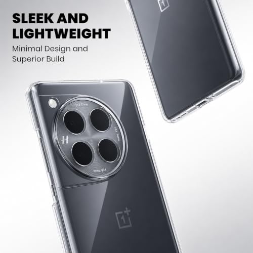 Image of DIZORO Compatible with Oneplus 12r 5G Back Cover Case Clear,[ Anti Yellow ][Military Grade Protection] Hard PC Back Cover Transparent