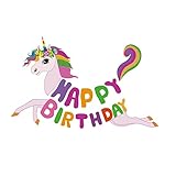 Unicorn Birthday Banner,Unicorn Themed Party Decoration,Unicorn Themed Girl Birthday Party Supplies