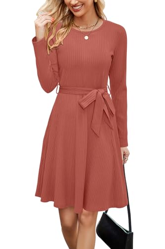 Image of Newshows Women's Sweater Pockets Fall Winter Teacher Work Casual Dress