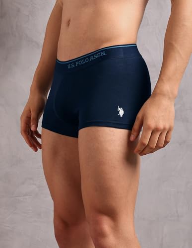 Image of U.S. Polo ASSN. Men's OET18 Cotton Stretch Breathable Underwear Trunks - Pack of 2
