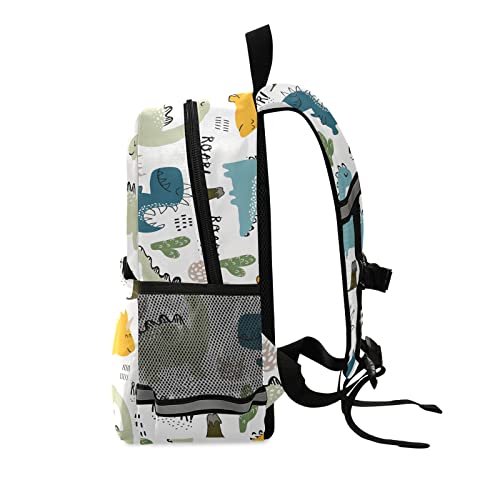 Childish Dinosaur Hand Drawn Toddler Backpack for Kids Boy Girls Age 3-6, Preschool Mini Backpack with Leash2