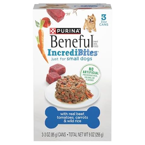 Purina Beneful Small Breed Wet Dog Food With Gravy, IncrediBites with Real Beef - (8 Packs of 3) 3 oz. Cans Cover