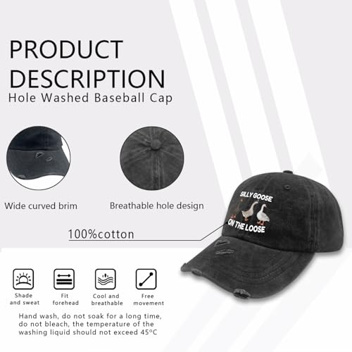Image of Funny Silly Goose Hat Silly Goosee On The Loose Hat for Women Dad Hats Funny Hats
