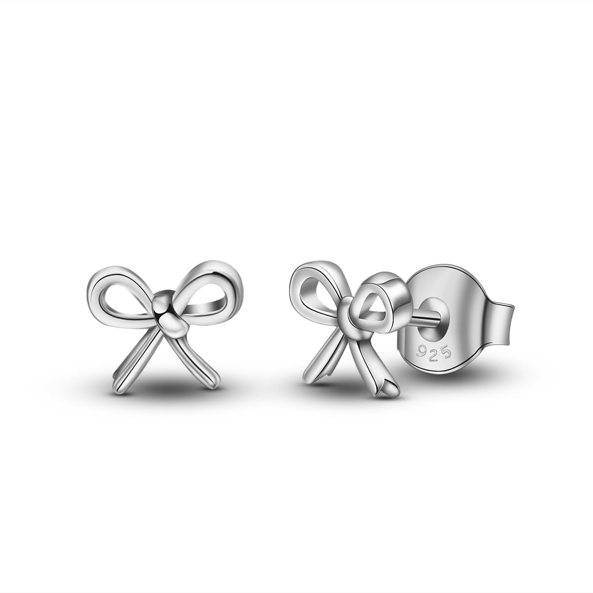 INFUSEU Sterling Silver Cute Stud Earrings Cat Frog Mushroom Bunny, Small Gifts for Women Teen Girls Animal Lovers
