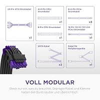 NZXT C850 Gold Core – 850W ATX 3.1 Netzteil – 80 Plus Gold – Cybenetics Platinum – Vollmodular – PCIe 5.1 600W 12V-2x6 – Zero-RPM-Lüfter – 105 °C-Kondensatoren – Schwarz – Ansicht 7