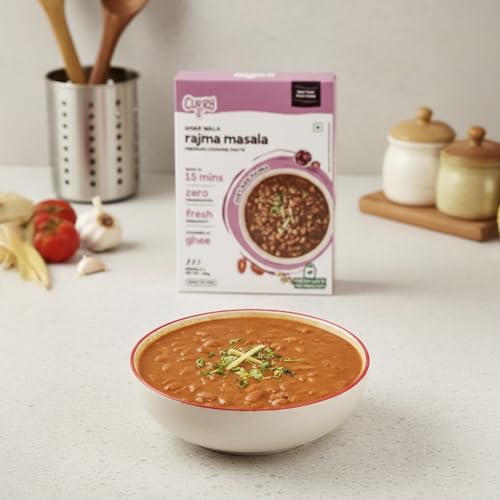 Image of CURRYiT Rajma Masala Curry Paste | Ready to Cook in 15 mins | Made with Ghee | Just add Paneer, Rajma | No Preservatives | Enjoy with Chawal, Roti or Butter Naan | Indian Masala Wet Marinade 120g